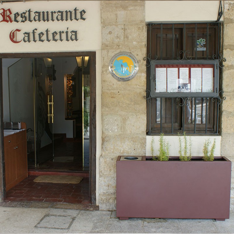 Paperera Jardinera en acer corten 45 L